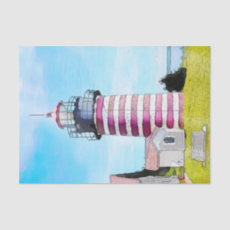 Papier Mousseline Découpage couleur aquarelle du phare