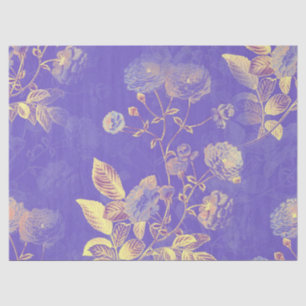 Papier Mousseline Découpage couleur d'aquarelle florale pourpre