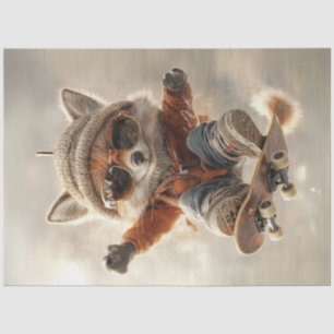 Papier Mousseline Découpage Country Fox équitation skateboard