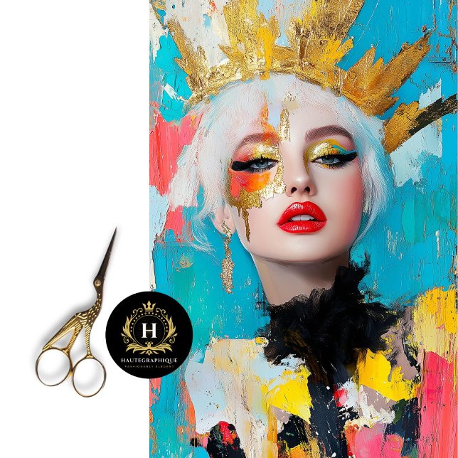 Papier Mousseline Découpage courageux Féministe Gold Crown (Créateur téléchargé)