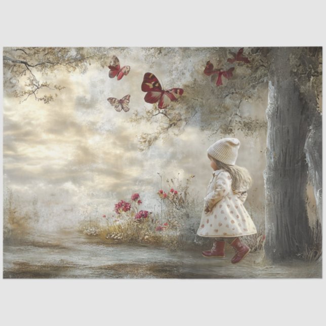 Papier Mousseline Découpage Custom Fairytale Storybook Little Girl 2 (Recto)