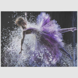 Papier Mousseline Découpage Danseur de ballet Whimsical en violet