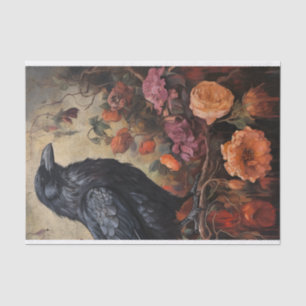 Papier Mousseline Découpage de corbeau Vintage foncé