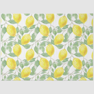 Papier Mousseline Découpage de cuisine aux citrons d'aquarelle
