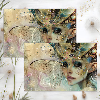 PAPIER MOUSSELINE DÉCOUPAGE DE FÉES FANTAISISTES