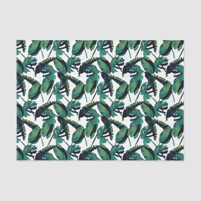 Papier Mousseline Découpage de feuillage de feuillage Feuille tropic (Recto)