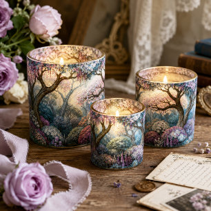 Papier Mousseline Découpage de forêt enchantée et rêveuse aux fleurs