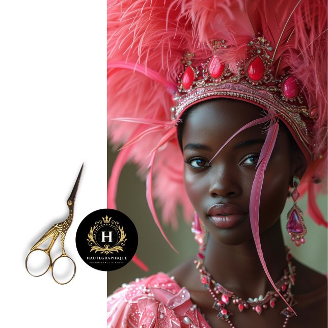 Papier Mousseline Découpage de glamour à plumes roses (Créateur téléchargé)