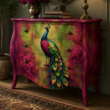 Découpage de jardin de paon aux tons de joaillerie