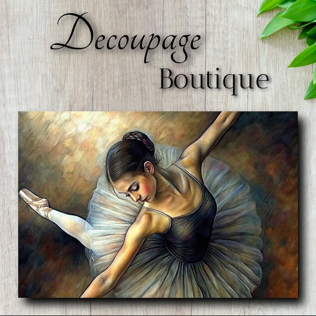 Papier Mousseline Découpage de la danseuse de l'huile de tonde Terre (Earth Tone Oil Ballerina Decoupage Tissue Paper)
