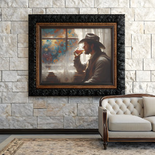 Papier Mousseline Découpage de la fenêtre Whiskey de cowboy