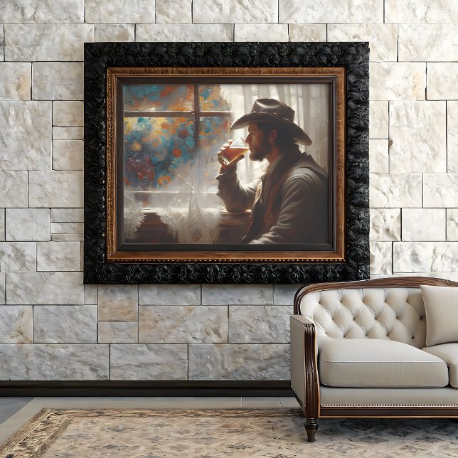 Papier Mousseline Découpage de la fenêtre Whiskey de cowboy (Créateur téléchargé)