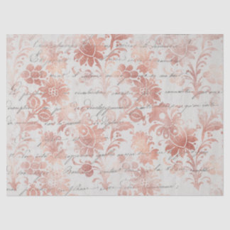 Papier Mousseline Découpage de la florale de l'or de l'Rose Vintage 