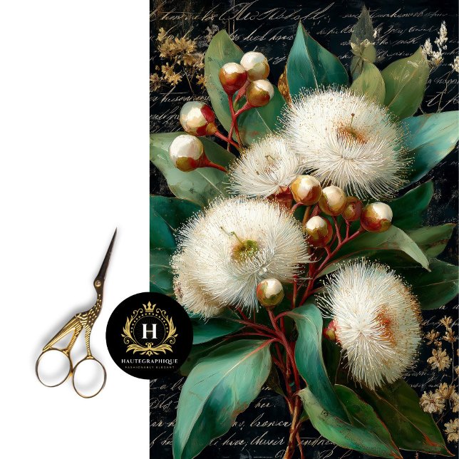 Papier Mousseline Découpage de la noix de fleur blanche (Créateur téléchargé)