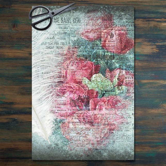 Papier Mousseline Découpage de la plume d'autruche des Tulipes rouge (Créateur téléchargé)