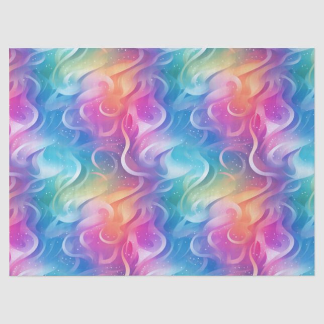 Papier Mousseline Découpage de la poussière d'étoile arc-en-ciel (Recto)