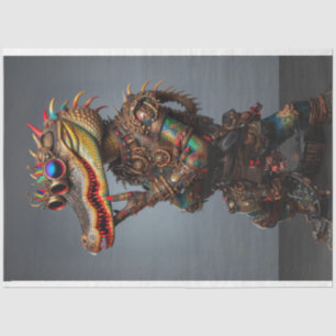 Papier Mousseline Découpage de l'alligator de couleur vive Steampunk