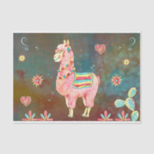 Découpage de lama couleur rose