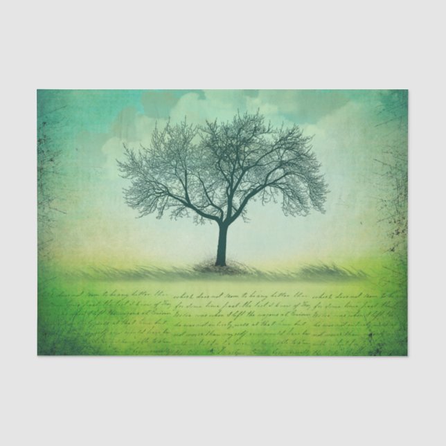 Papier Mousseline Découpage de l'arbre unique (Recto)