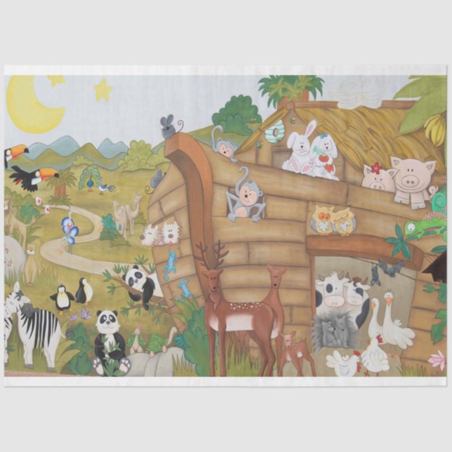 Papier Mousseline Découpage de l'arche de Noah (Recto)