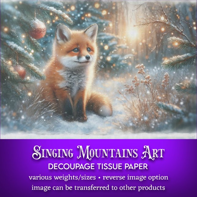 Papier Mousseline Découpage de l'artisanat de renard de bois d'hiver (Créateur téléchargé)