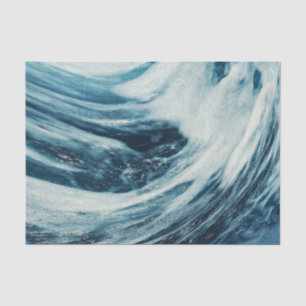 Papier Mousseline Découpage de l'eau des vagues profondes Abstraites