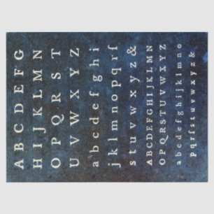 Papier Mousseline Découpage de l'éphémère Alphabet vintage