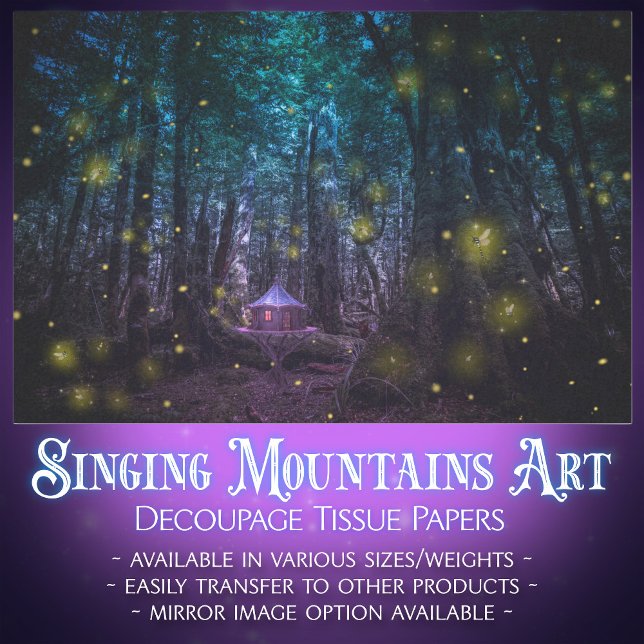Papier Mousseline Découpage de l'Imaginaire de la forêt de lucioles  (Créateur téléchargé)
