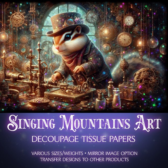 Papier Mousseline Découpage de l'inventeur Chipmunk Steampunk de Vic (Créateur téléchargé)