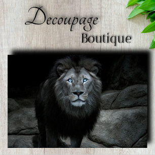 Papier Mousseline Découpage de Lion Majestueux