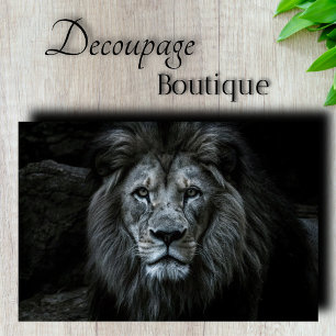 Papier Mousseline Découpage de Lion Majestueux