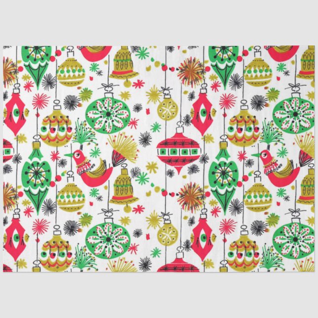 Papier Mousseline Découpage de l'ornement de Noël rétro (Recto)