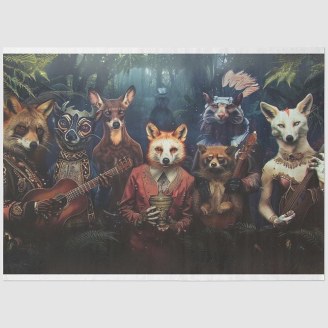 Papier Mousseline Découpage de maestro musical de Fox lunaire (Recto)