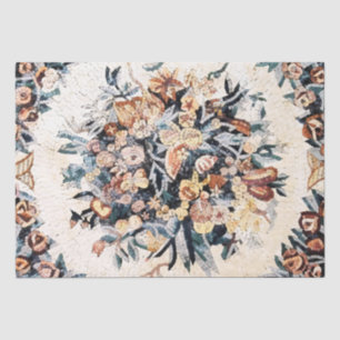 Papier Mousseline Découpage de mosaïque ancienne italienne Florale