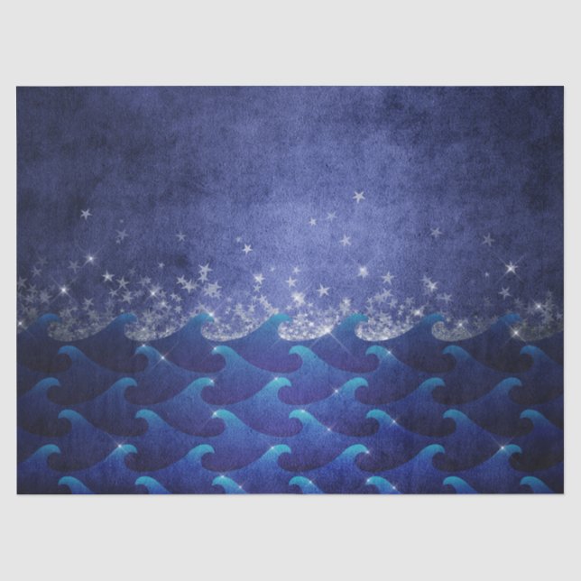 Papier Mousseline Découpage de nuit de Starry Ocean (Recto)