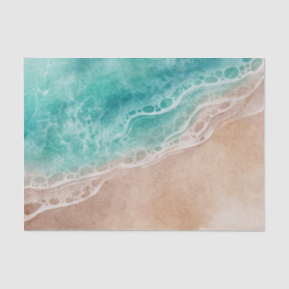 Papier Mousseline Découpage de Ocean Tide Beach