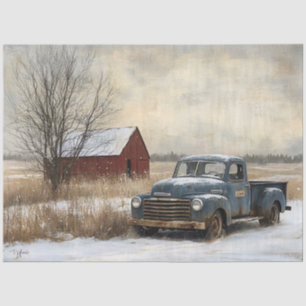 Papier Mousseline Découpage de paysage rustique pour camions et gran