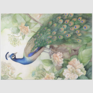 Papier Mousseline Découpage de Peacocks de Boho vintage