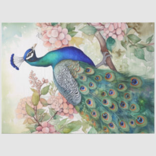 Papier Mousseline Découpage de Peacocks de Boho vintage