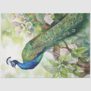 Papier Mousseline Découpage de Peacocks de Boho vintage