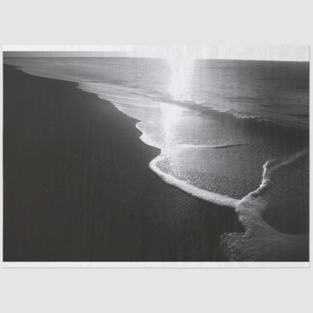 Papier Mousseline Découpage de plage de sable noir (Recto)