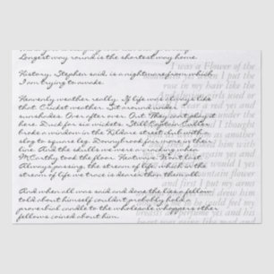 Papier Mousseline Découpage de script de lettre manuscrite de texte 