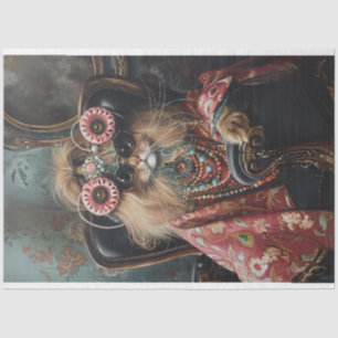 Papier Mousseline Découpage de style Hippie Amoureux des chats