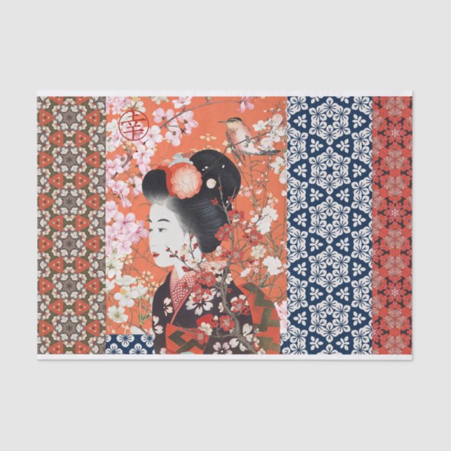 Papier Mousseline Découpage de style japonais (Recto)