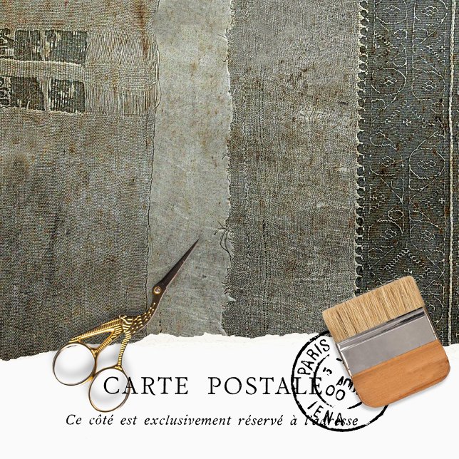 Papier Mousseline Découpage de texture vintage en gris rustique (Créateur téléchargé)