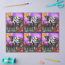 Découpage de vache maman et bébé abstrait fantaisi