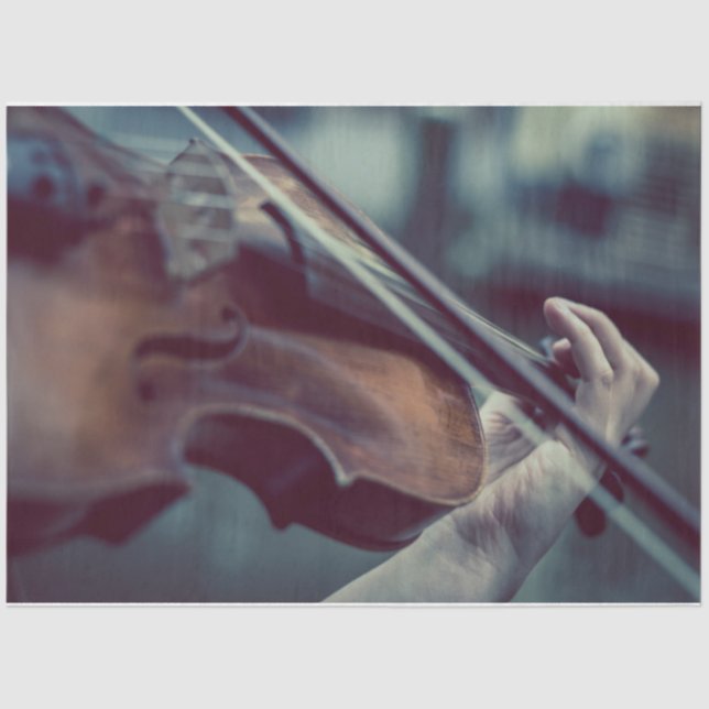 Papier Mousseline Découpage de violon (Recto)