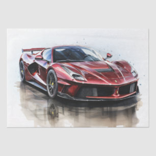 Papier Mousseline Découpage de voiture de course Supercar