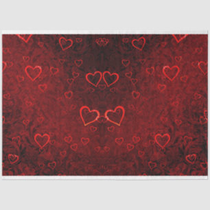 Papier Mousseline Découpage des Coeurs Noirs Gothiques