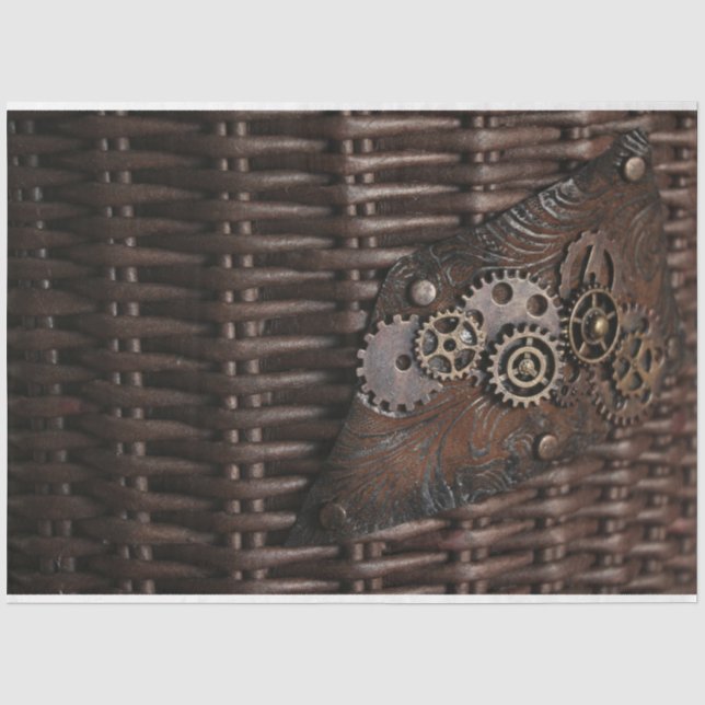 Papier Mousseline Découpage des engrenages Steampunk 20x30 (Recto)